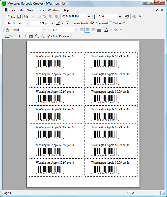 online barcode sheet generator